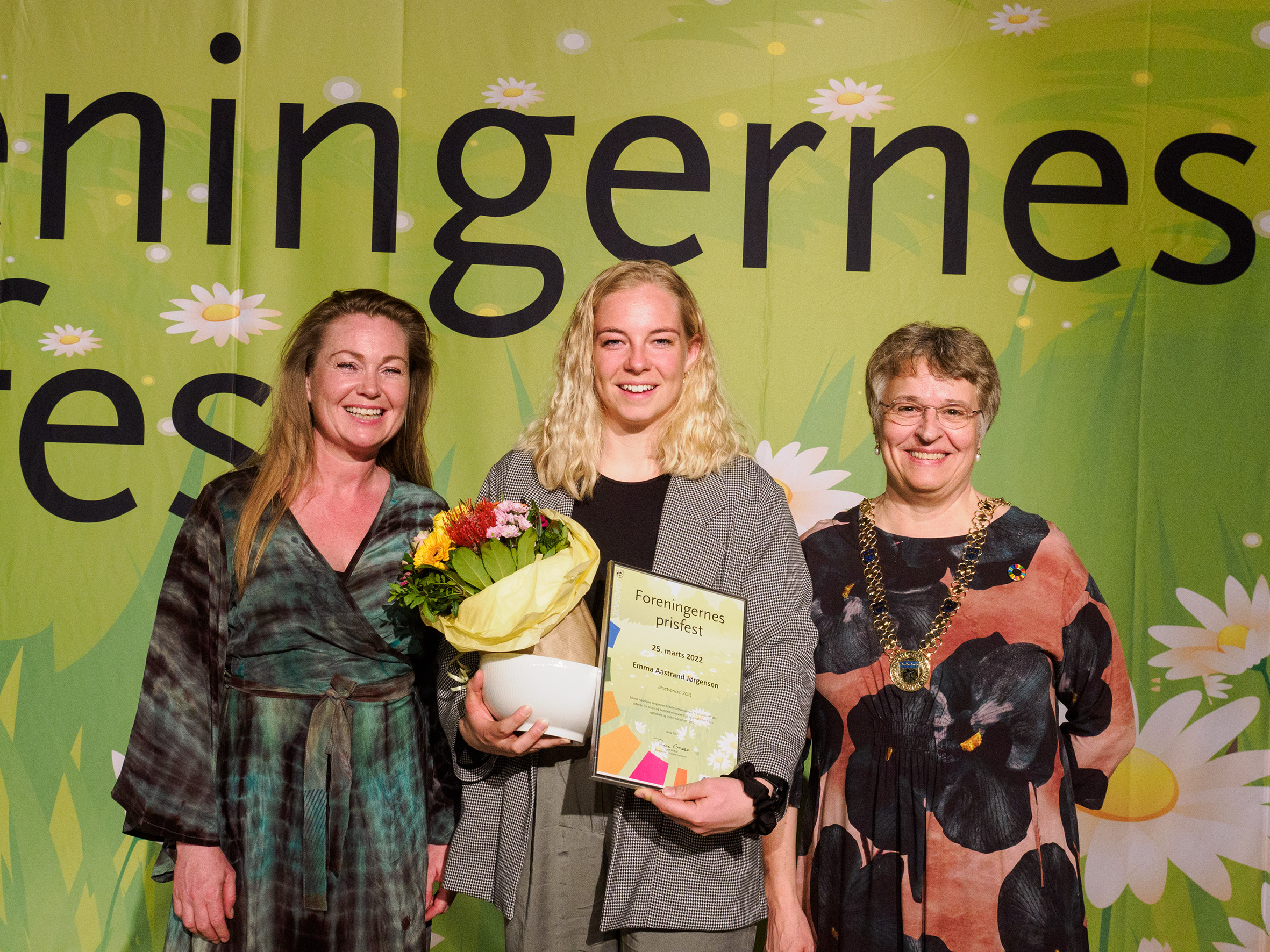 Emma Aastrand Jørgensen sammen med Christina Rittig Falkberg og Trine Græse