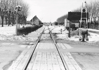 Buddinge Station set fra Buddingevej 14. marts 1955