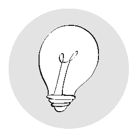 Grafisk tegning af en lyspære