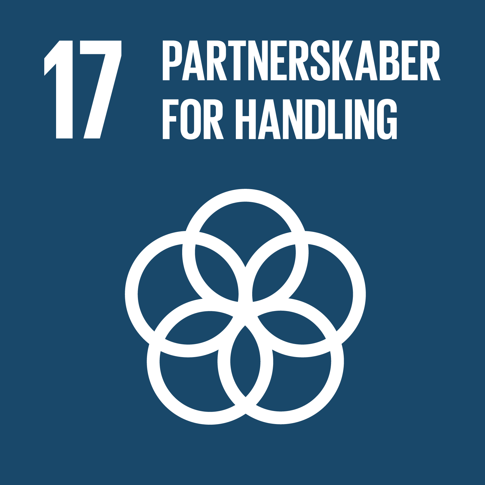 Logo for verdensmål 17: Partnerskaber for handling